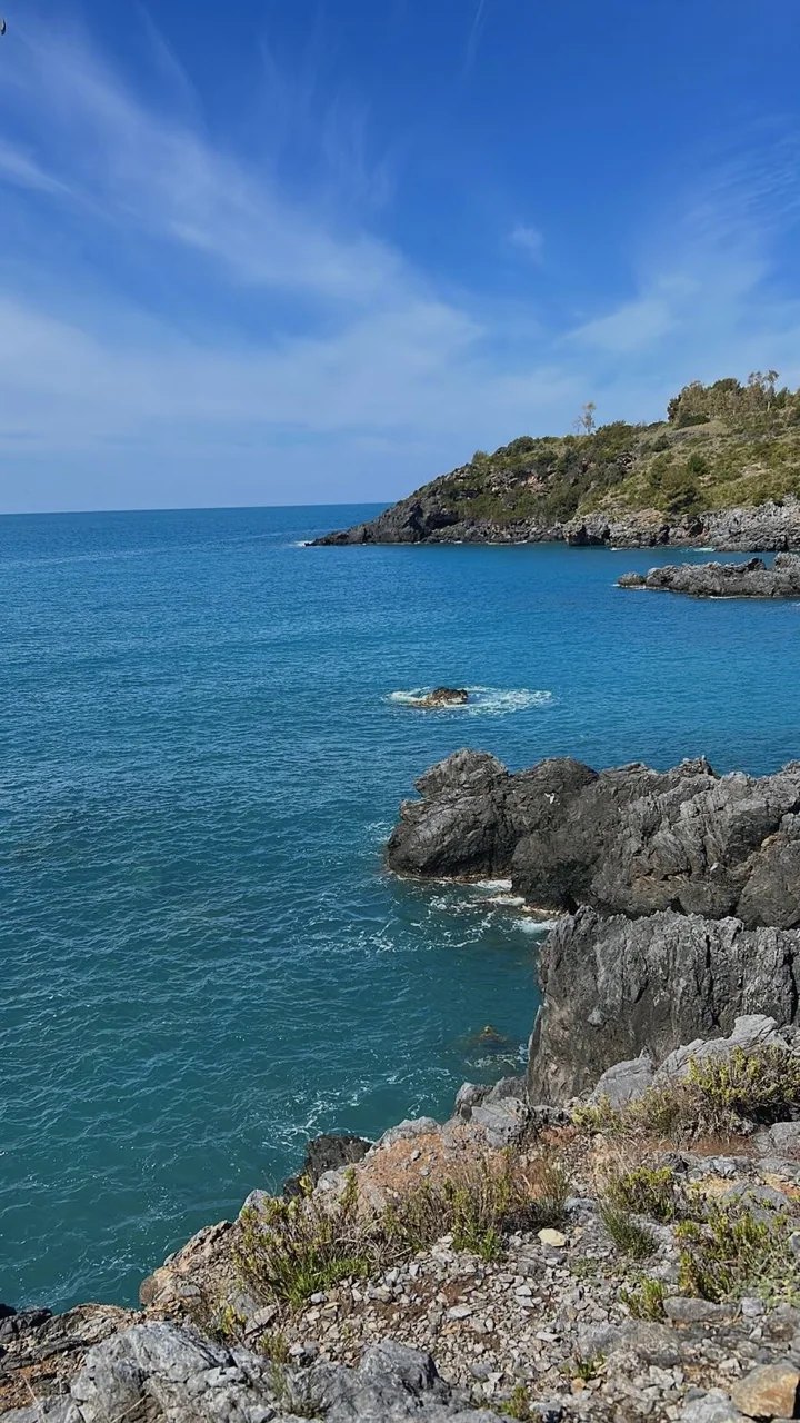 Clear water between the rocks